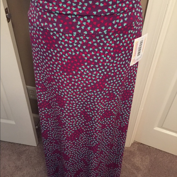New with tag: Lularoe maxi skirt size Large hearts - Picture 5 of 6